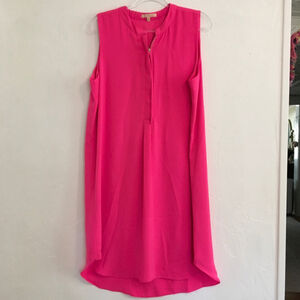 Gibson & Latimer Pink Hi Low Sleeveless Dress Large